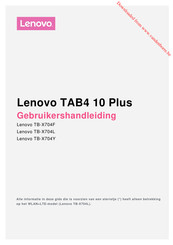 Lenovo TAB4 10 Gebruikershandleiding