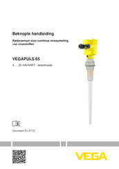Vega VEGAPULS 65 Beknopte Handleiding