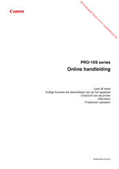 Canon PRO-10S Series Online Handleiding