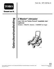 Toro 74923TE Gebruikershandleiding