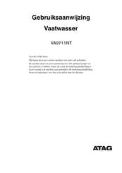 Atag VA9711NT Gebruiksaanwijzing