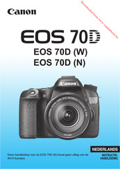 Canon EOS 70D W Instructiehandleiding