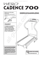 Weslo WETL26805.1 Gebruiksaanwijzing