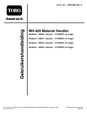 Toro MH-400 Gebruikershandleiding