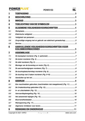 Powerplus POWX153 Gebruiksaanwijzing