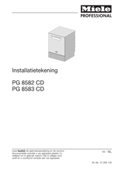 Miele professional PG 8582 CD Installatietekening