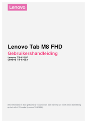 Lenovo TB-8705X Gebruikershandleiding