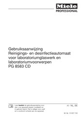 Miele professional PG 8583 CD Gebruiksaanwijzing