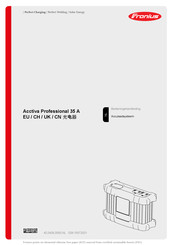 Fronius Acctiva Professional 35 A Bedieningshandleiding