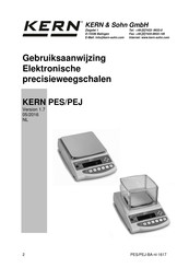 KERN and SOHN PEJ 2200-2M Gebruiksaanwijzing