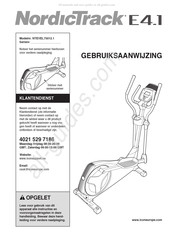 NordicTrack E4.1 Gebruiksaanwijzing