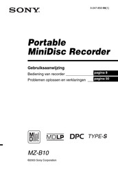 Sony MZ-B10 Gebruiksaanwijzing