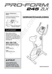 Pro-Form 245 ZLX Gebruikershandleiding