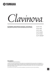 Yamaha Clavinova CLP- 470 Gebruikershandleiding