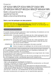 Hitachi CP-WX3541WN Gebruiksaanwijzing