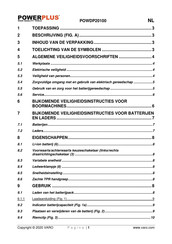 Powerplus POWDP20100 Handleiding