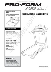 Pro-Form 730 ZLT Gebruikershandleiding