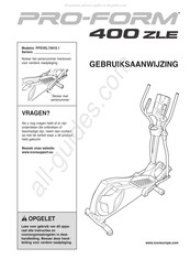 Pro-Form 400 ZLE Gebruiksaanwijzing