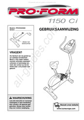 Pro-Form 1150 Ci Gebruiksaanwijzing