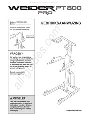 Weider Pro PT 800 Gebruiksaanwijzing