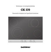 Gaggenau CK 270 Bedienings- En Montagehandleiding