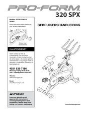 Pro-Form 320 SPX Gebruikershandleiding