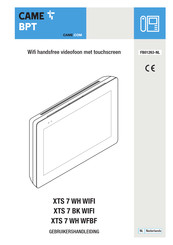 CAME BPT XTS 7 WH WIFI Gebruikershandleiding