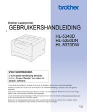 Brother HL-5340D Gebruikershandleiding