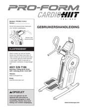 Pro-Form CARDIO HIIT TRAINER Gebruikershandleiding