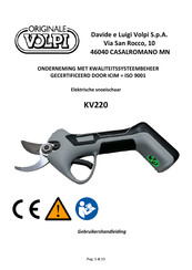 Volpi KV220 Gebruikershandleiding