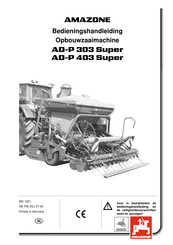 Amazone AD-P 303 Super Bedieningshandleiding