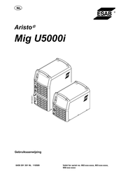 ESAB Aristo Mig U5000i Gebruiksaanwijzing