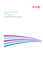 Xerox Phaser 6510 Handleiding Voor De Gebruiker