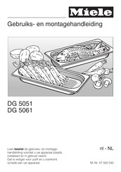 Miele DG 5051 Gebruiks- En Montagehandleiding