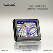 Garmin nuvi 1200 Series Verkorte Handleiding