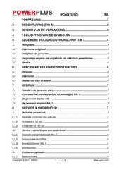 Powerplus POW470SC Handleiding