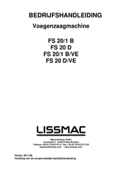 Lissmac FS 20/1 B Bedrijfshandleiding