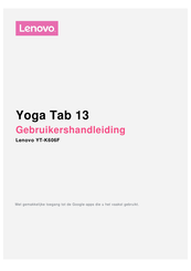 Lenovo Yoga Tab 13 Gebruikershandleiding