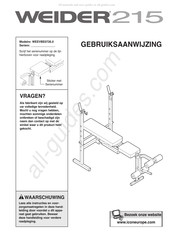 Weider 215 Gebruiksaanwijzing