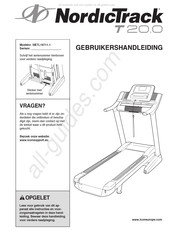 NordicTrack NETL19711.1 Gebruikershandleiding