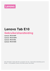 Lenovo Tab E10 Gebruikershandleiding