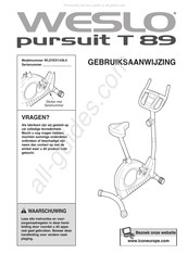 Weslo pursuit T 89 Gebruiksaanwijzing