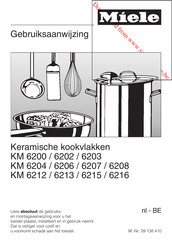 Miele KM 6203 KM 6204 Gebruiksaanwijzing