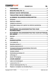 Powerplus POWDP1515 Gebruiksaanwijzing