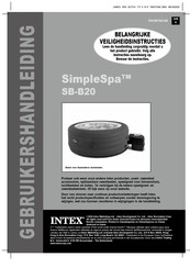 Intex SimpleSpa SB-B20 Gebruikershandleiding