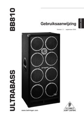 Behringer ULTRABASS BB210 Gebruiksaanwijzing