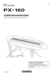 Casio Privia PX-160 Gebruiksaanwijzing