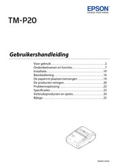 Epson TM-P20 Gebruikershandleiding