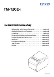 Epson TM-T20II-I Gebruikershandleiding