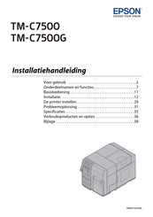 Epson TM-C7500 Installatiehandleiding